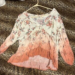 Floral Ombre Maxi Skirt